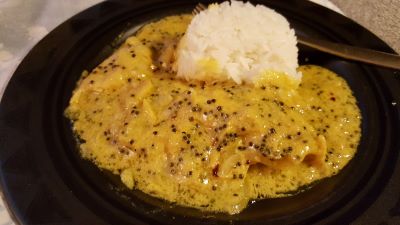 Chicken w/ Mustard Seed & Onion Sauce